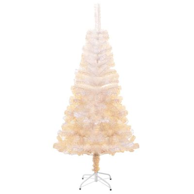 vidaXL Sapin de Noël artificiel pointes iridescentes Blanc 150 cm PVC