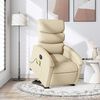 vidaXL Fauteuil inclinable de massage &eacute;lectrique cr&egrave;me tissu