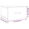 vidaXL Tables de chevet murales 2 pcs Blanc brillant 35x35x20 cm