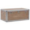 vidaXL Boîte de rangement Bois de sapin massif 91x52x40 cm Marron