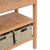 vidaXL Meuble de salle de bain avec 2 paniers Teck massif 74x45x75 cm