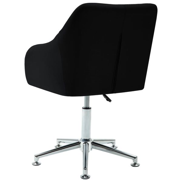 vidaXL Chaise pivotante de bureau Noir Tissu