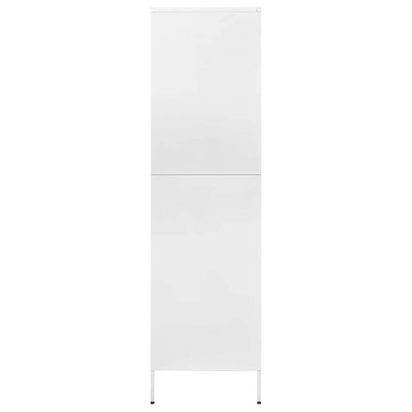 vidaXL Garde-robe Blanc 90x50x180 cm Acier