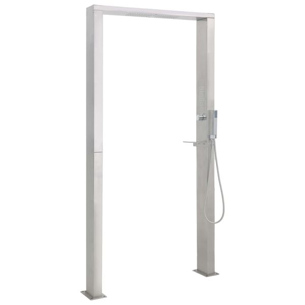 vidaXL Douche d'ext&eacute;rieur &agrave; double jet Acier inoxydable
