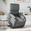 vidaXL Fauteuil inclinable de massage gris similicuir