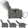 vidaXL Fauteuil inclinable de massage gris fonc&eacute; tissu