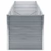 vidaXL Lit sur&eacute;lev&eacute; de jardin Acier galvanis&eacute; 240x80x77 cm Gris
