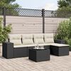 vidaXL Salon de jardin 6 pcs avec coussins noir r&eacute;sine tress&eacute;e