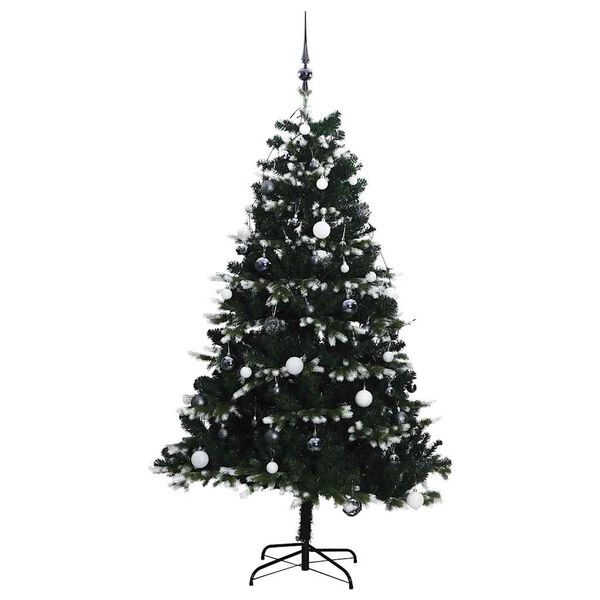 vidaXL Sapin de No&euml;l artificiel articul&eacute; 300 LED et boules 180 cm