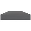 vidaXL Panneaux biblioth&egrave;que 8pcs Gris brillant 80x10x1,5cm Agglom&eacute;r&eacute;
