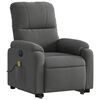 vidaXL Fauteuil inclinable de massage électrique gris foncé