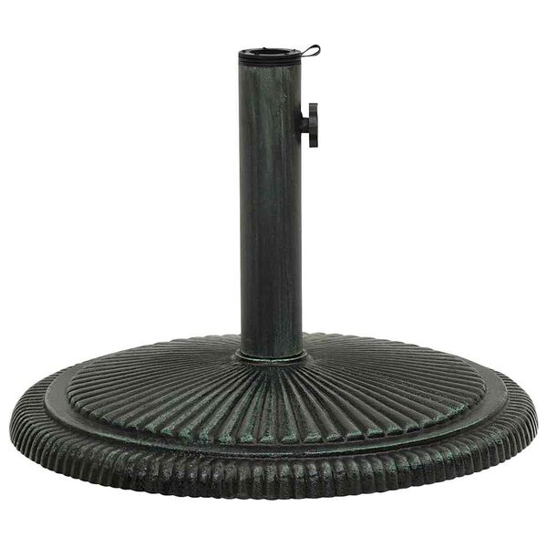 vidaXL Socle de parasol Vert 45x45x30 cm Fonte