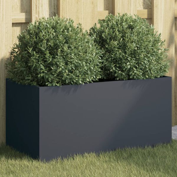 vidaXL Jardini&egrave;re anthracite 62x30x29 cm acier