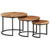 vidaXL Tables gigognes 3 pcs bois massif d'acacia