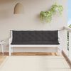 vidaXL Coussin de banc de jardin noir 200x(50+50)x7 cm tissu oxford