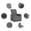 vidaXL Fauteuil inclinable &eacute;lectrique gris similicuir