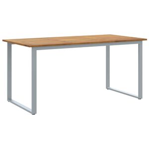 vidaXL Table de jardin et pieds en forme de U 160x80x75 cm bois acacia