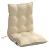 vidaXL Coussins de chaise &agrave; dossier bas lot de 6 beige tissu oxford