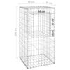 vidaXL Poteaux &agrave; panier de gabion 2 pcs 50x50x100 cm Fer