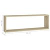vidaXL Étagères cube murales 2 pcs chêne sonoma bois d'ingénierie