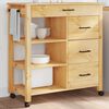 vidaXL Chariot de cuisine MONZA 84x40x88,5 cm bois massif de pin