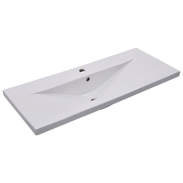 vidaXL Lavabo encastr&eacute; 101 x 39,5 x 18,5 cm C&eacute;ramique Blanc