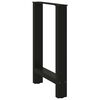vidaXL Pieds de table à manger Noir 2 pièces 60 x (72-73) cm Acier
