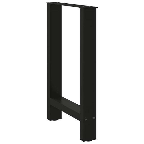 vidaXL Pieds de table à manger Noir 2 pièces 60 x (72-73) cm Acier