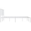 vidaXL Cadre de lit m&eacute;tal sans matelas et t&ecirc;te de lit blanc 183x213 cm