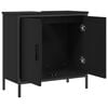 vidaXL Armoire lavabo de salle de bain noir 60x30x60 cm