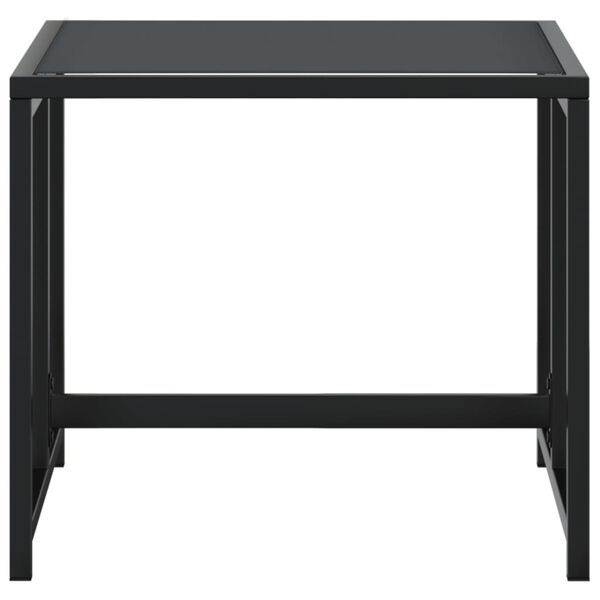 vidaXL Tabourets de jardin 4 pcs noir acier et textil&egrave;ne