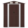 vidaXL Abri de jardin Marron foncé 192x108x223 cm Acier galvanisé
