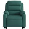 vidaXL Fauteuil inclinable de massage vert foncé tissu