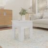 vidaXL Table basse blanc brillant 40x40x42 cm bois d'ing&eacute;nierie