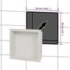 vidaXL Niche de douche blanc mat 41x36x10 cm