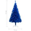 vidaXL Arbre de No&euml;l artificiel pr&eacute;-&eacute;clair&eacute; et boules bleu 150 cm PVC