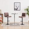 vidaXL Tabourets de bar lot de 2 taupe tissu