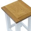 vidaXL Table d'appoint 27 x 24 x 37 cm Bois de chêne massif