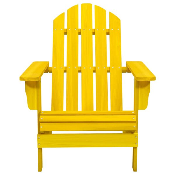 vidaXL Chaise de jardin Adirondack bois de sapin massif jaune