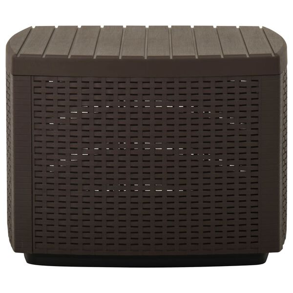 vidaXL Table de jardin Moka 53x53x40 cm Plastique