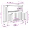 vidaXL Table console de jardin 80x35x75 cm bois massif d'acacia
