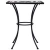 vidaXL Table de bistro mosa&iuml;que Noir et blanc 60 cm C&eacute;ramique