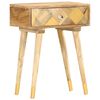 vidaXL Table de chevet 43 x 30 x 58 cm Bois de manguier massif