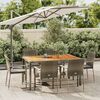 vidaXL Ensemble &agrave; manger jardin et coussins 7 pcs gris rotin