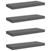 vidaXL &Eacute;tag&egrave;re murale flottante 4 pcs Gris brillant 60x23,5x3,8 cm MDF