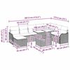 vidaXL Ensemble de canapé de jardin avec coussin 9 pcs Noir Poly rotin