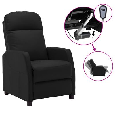 vidaXL Fauteuil inclinable électrique noir similicuir