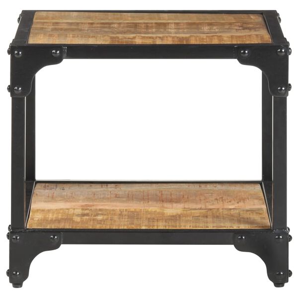 vidaXL Table basse 40x40x36 cm Bois massif de manguier brut