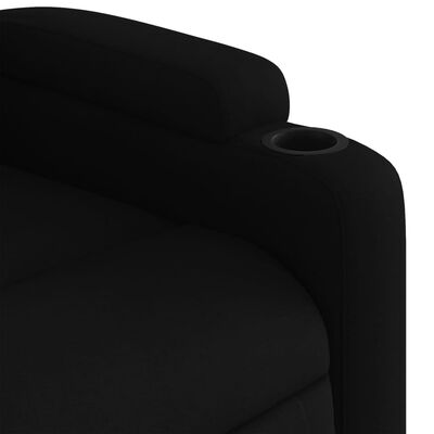 vidaXL Fauteuil inclinable de massage noir tissu