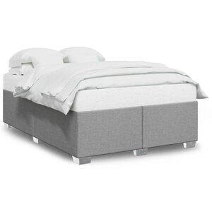 vidaXL Cadre de lit sans matelas gris clair tissu